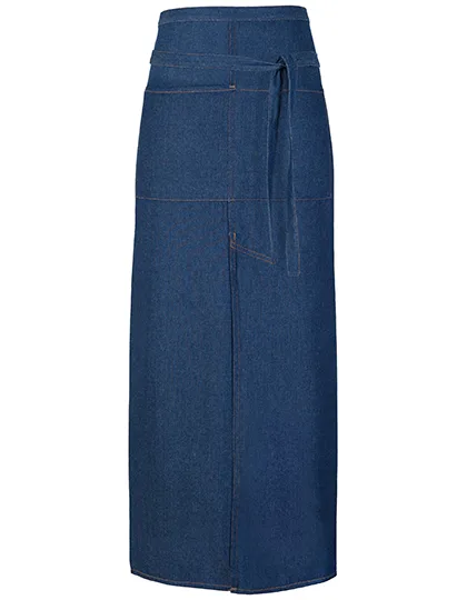 Jeans Bistro Apron With Split and Pocket
