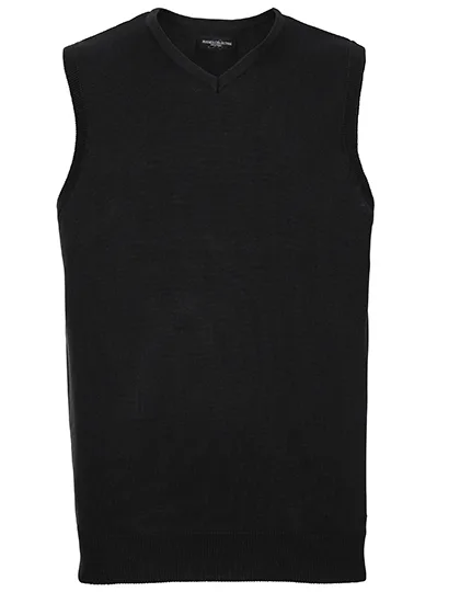 Men's V-Neck Sleeveless Knitted Pullover