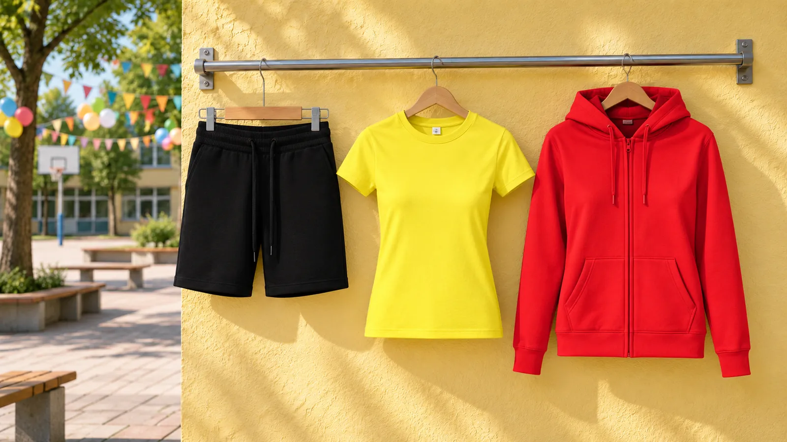 Damenausstattung: Ladies Basic Sweatshorts, Women´s T-Shirt #E190, Ladies Basic Zip Hoody.