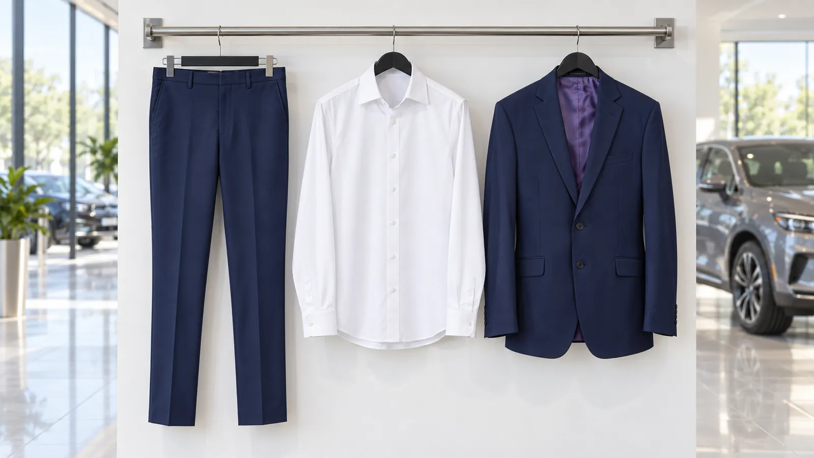 Herrenausstattung: Avalino Trouser, Rapino Shirt, Avalino Jacket.
