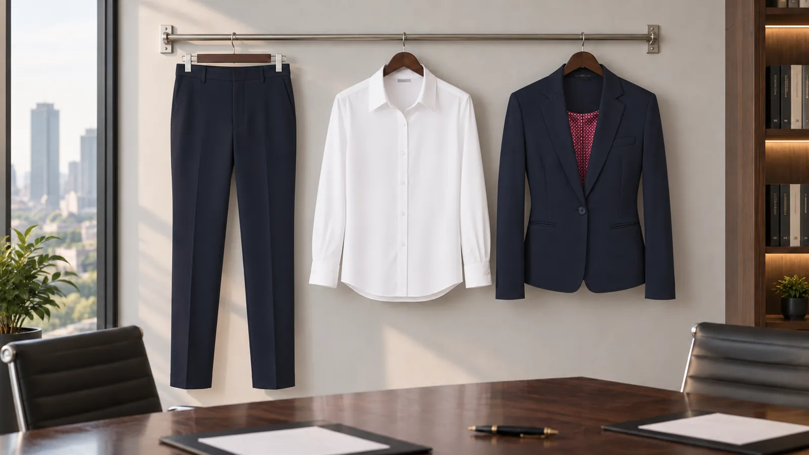 Damenausstattung: Bianca Trouser, Palena Blouse, Ariel Jacket.