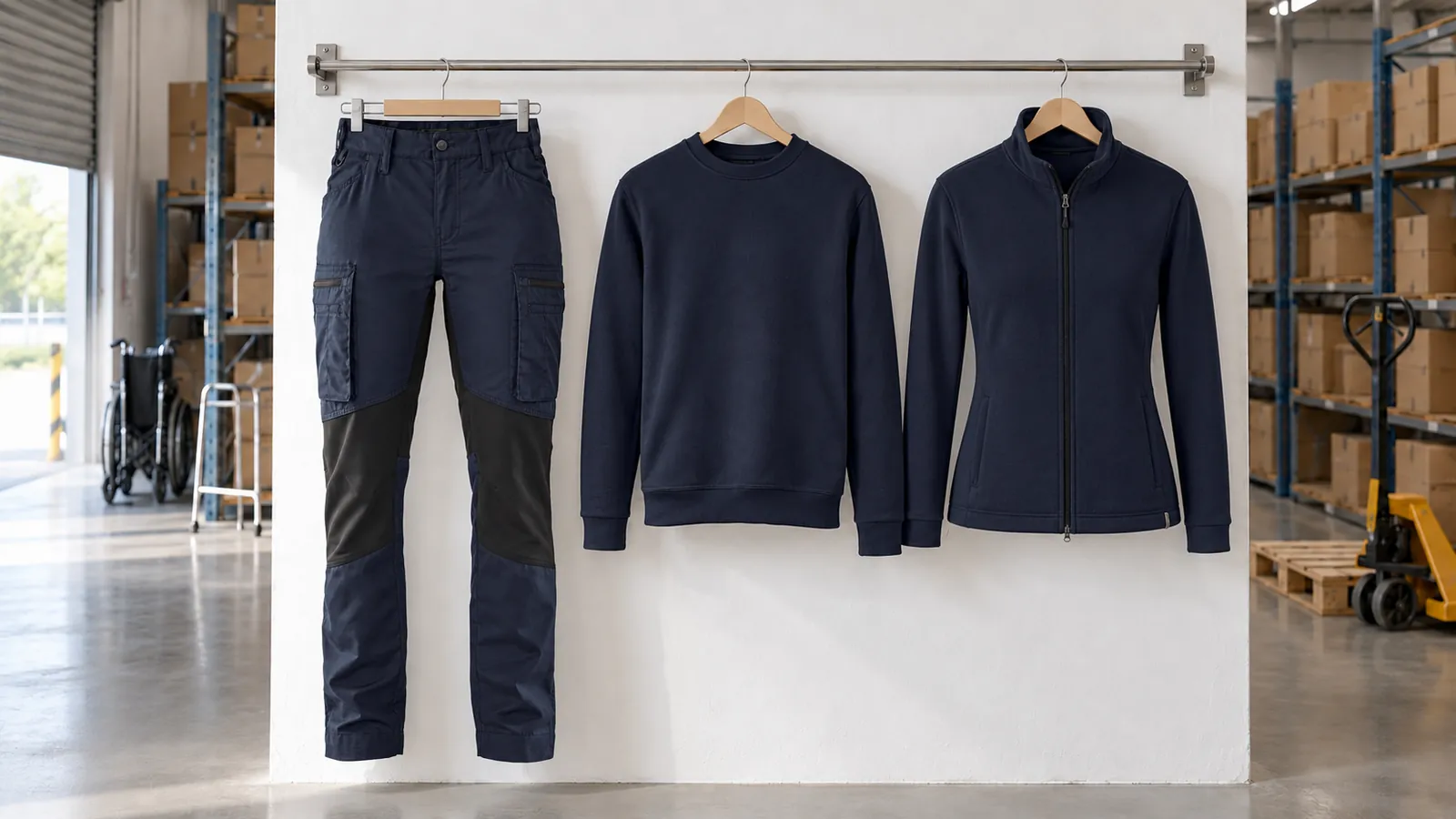 Damenausstattung: Damen Service Arbeitshose mit Stretch 7159, Sweatshirt Premium, Damen Fleecejacke ECO.