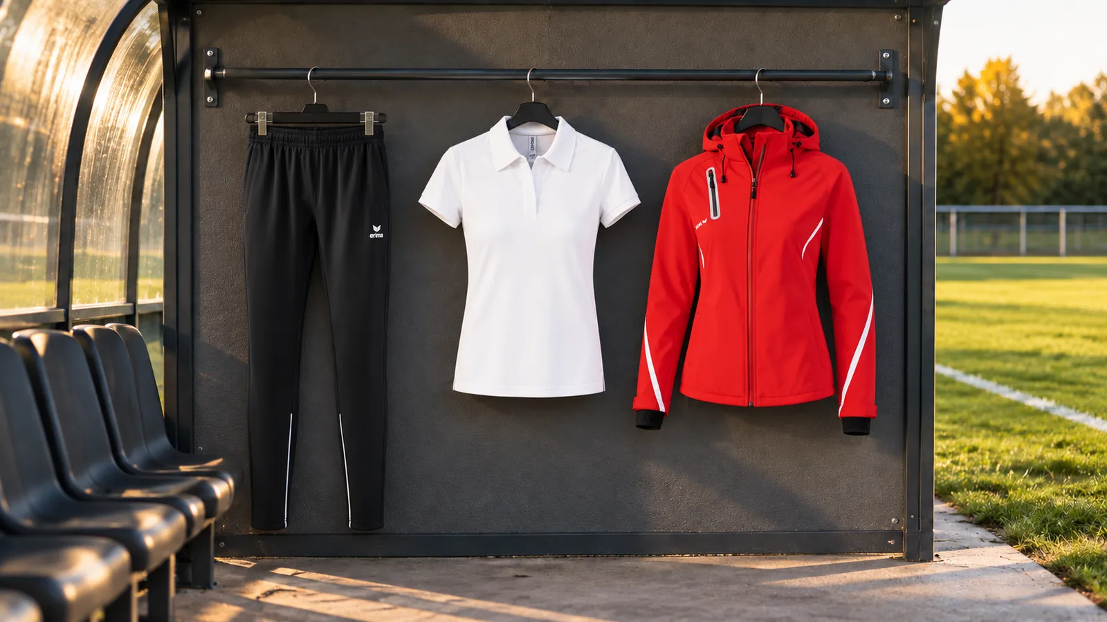 Damenausstattung: Performance Trainingshose Damen, Damen Sport Funktions-Poloshirt, Softshelljacke Function Damen.