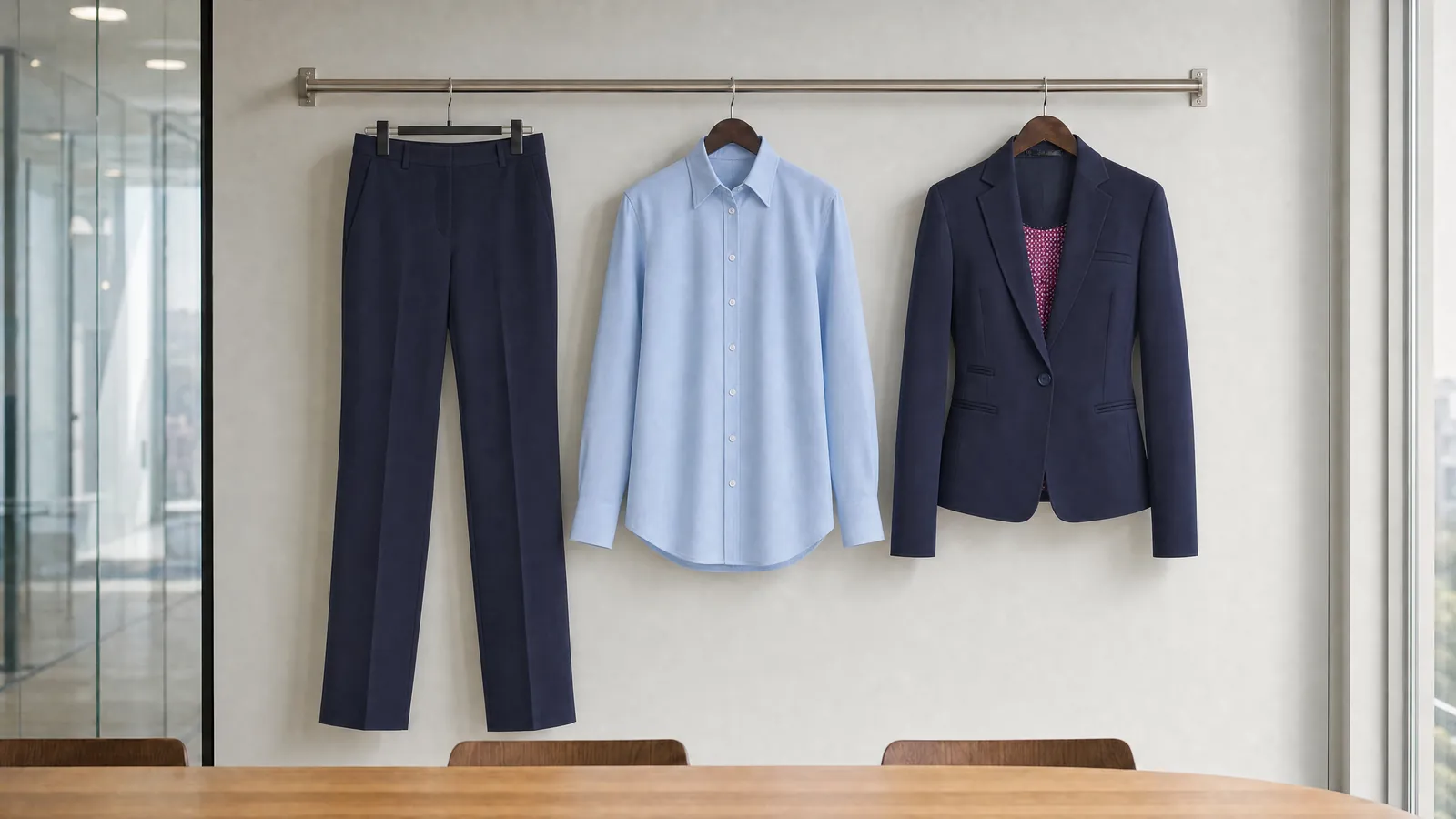 Damenausstattung: Bianca Trouser, Bergamo Blouse, Ariel Jacket.
