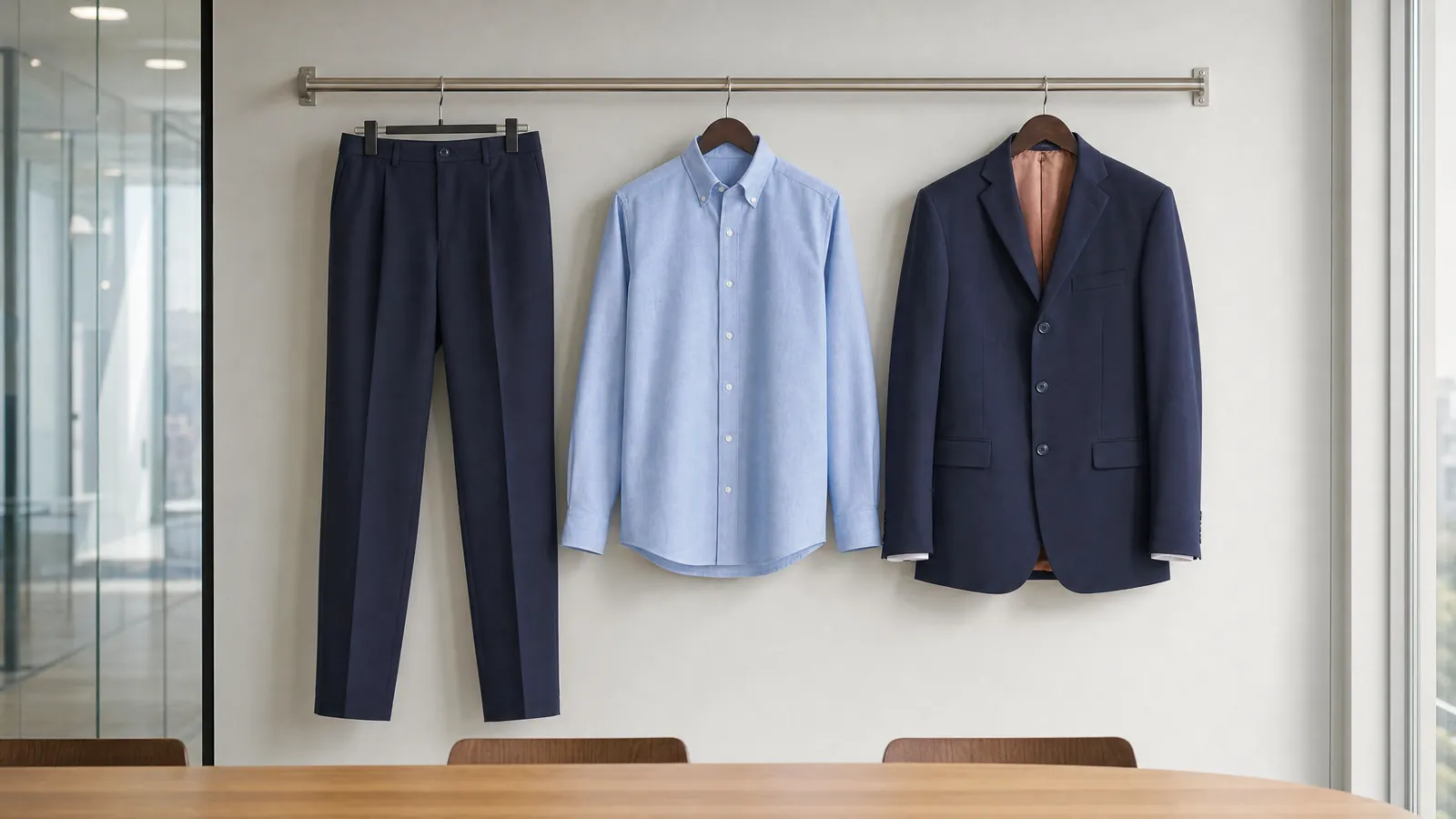Herrenausstattung: Langham Trouser, Lawrence Shirt, Langham Jacket.
