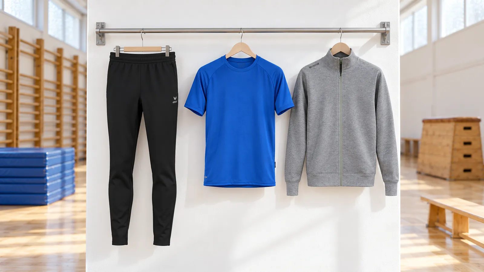 Herrenausstattung: LIGA STAR Trainingshose, Rainbow Tech Tee, TS Sweatjacket.