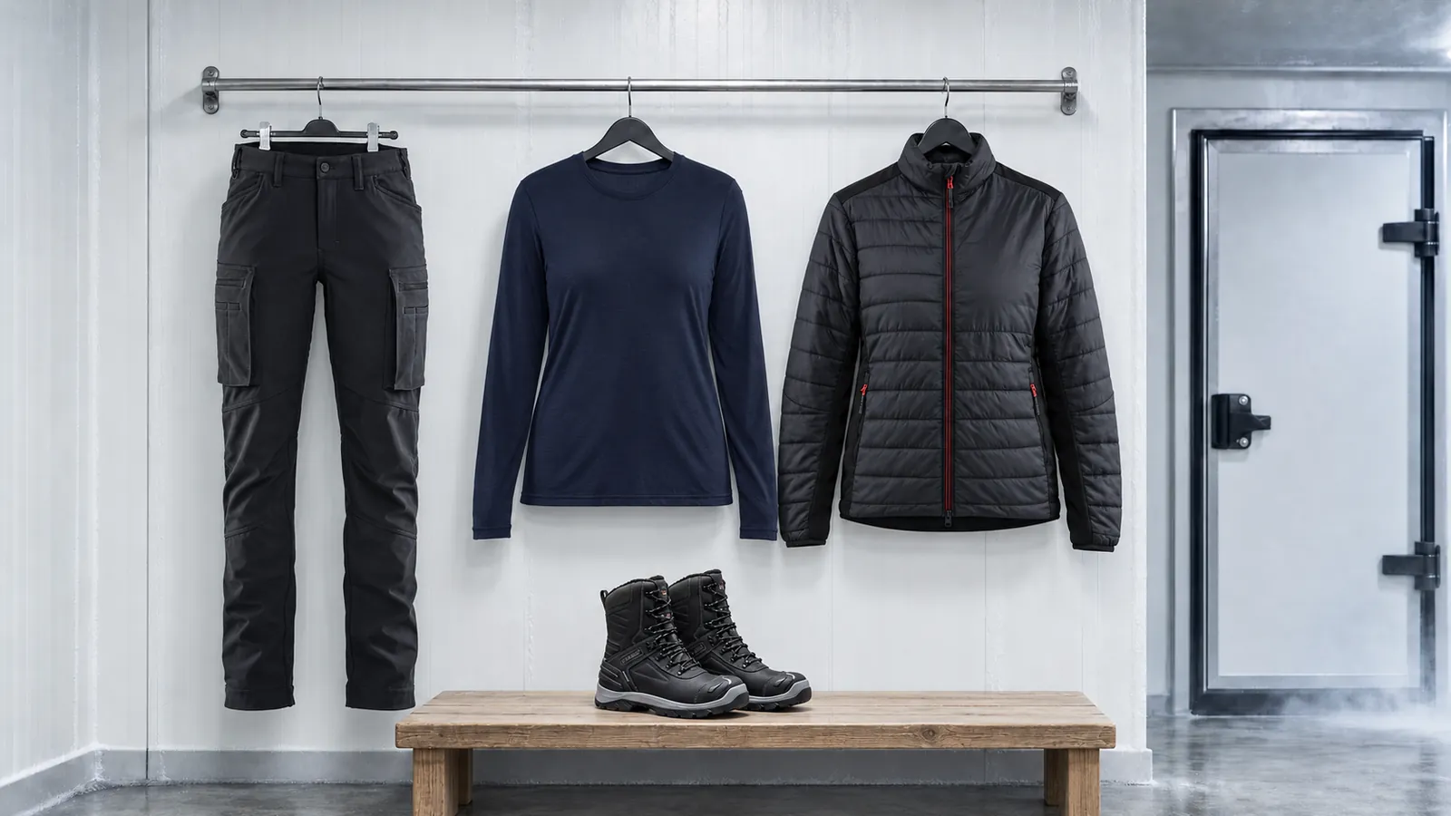 Damenausstattung: Damen Service Softshell Winterhose 7177, Damen Merino Langarmshirt 3539, Damen Jacke warm gefüttert 4715, ELITE Winterstiefel S3 Wasserdicht 2456.
